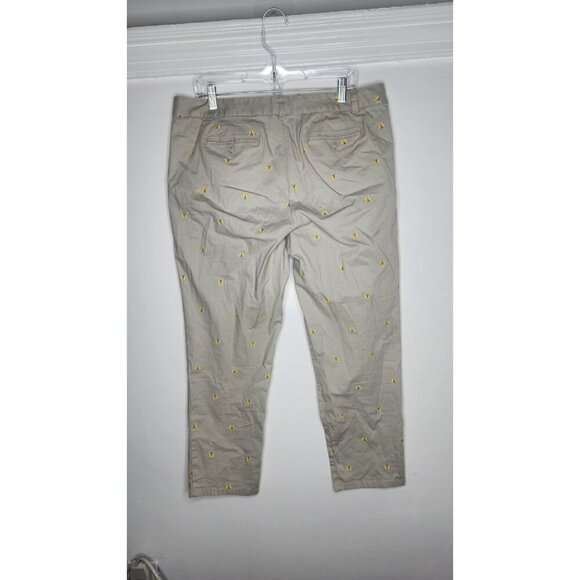 Talbot The Weekend Chinos Butterfly Crop Pants Women Size 14P - Picture 3 of 6